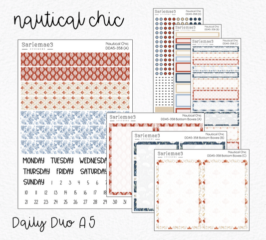 Daily Duo Kit (A5), Nautical Chic, DDA5-358