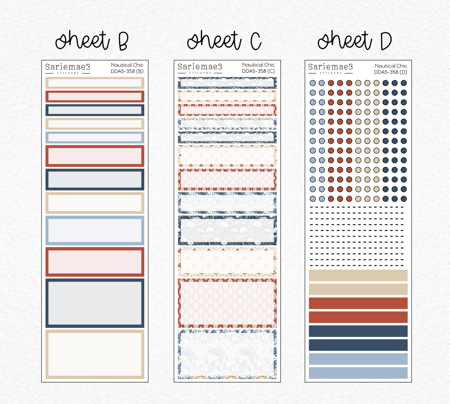 Daily Duo Kit (A5), Nautical Chic, DDA5-358