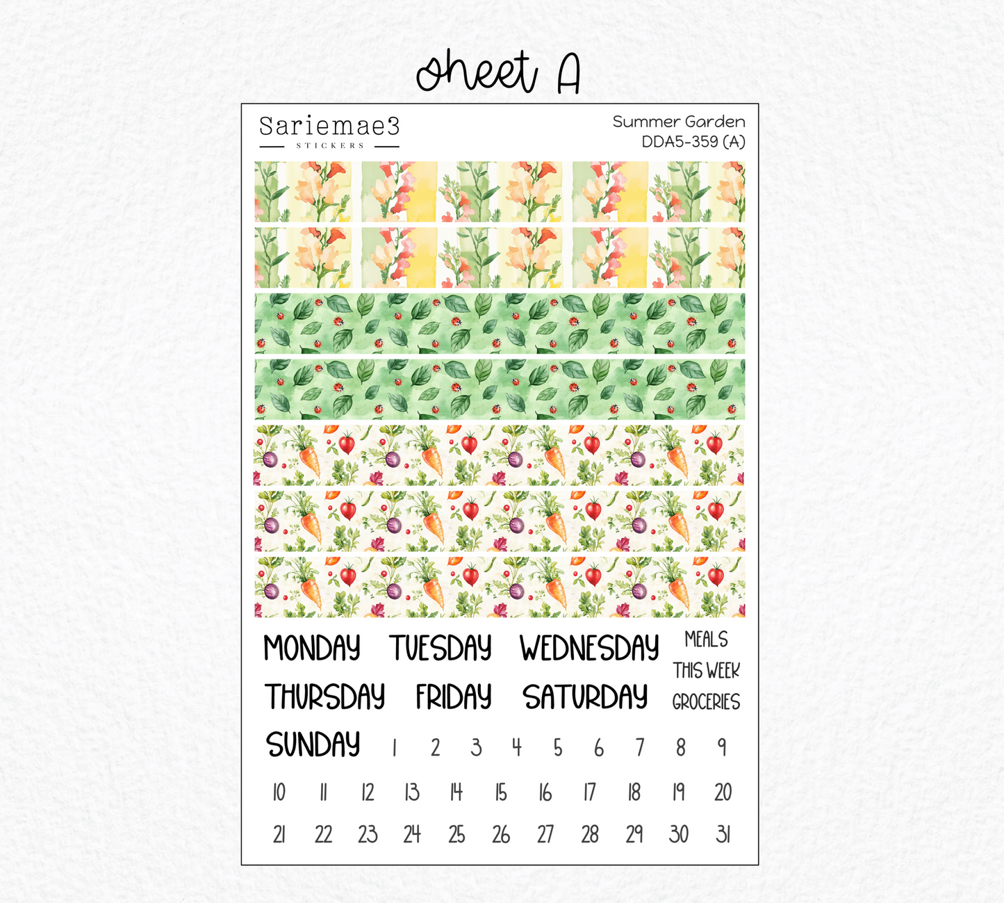 Daily Duo Kit (A5), Summer Garden, DDA5-359