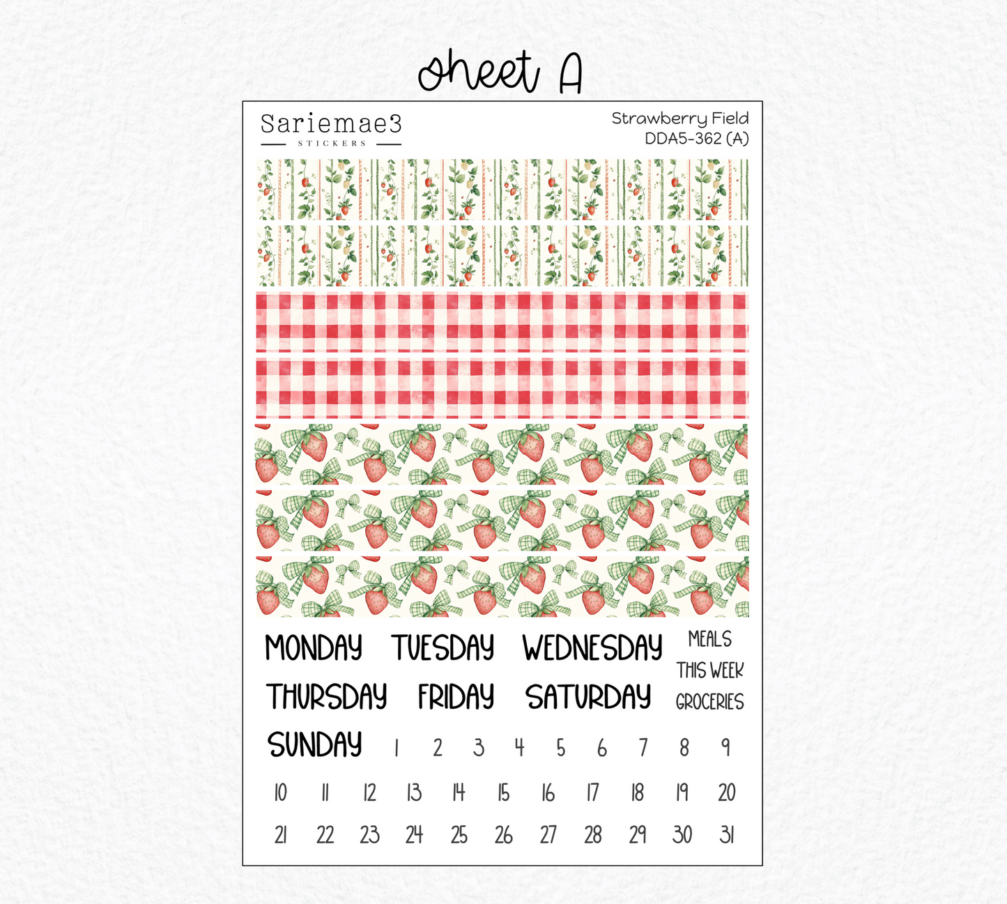 Daily Duo Kit (A5), Strawberry Field, DDA5-362