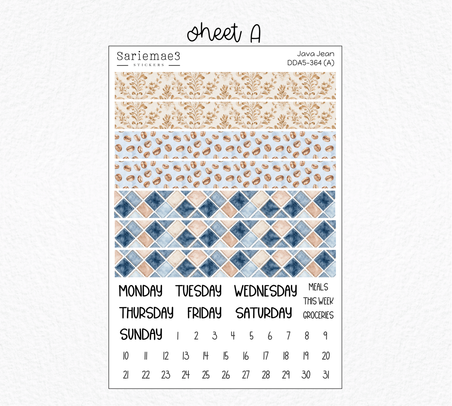Daily Duo Kit (A5), Java Jean, DDA5-364