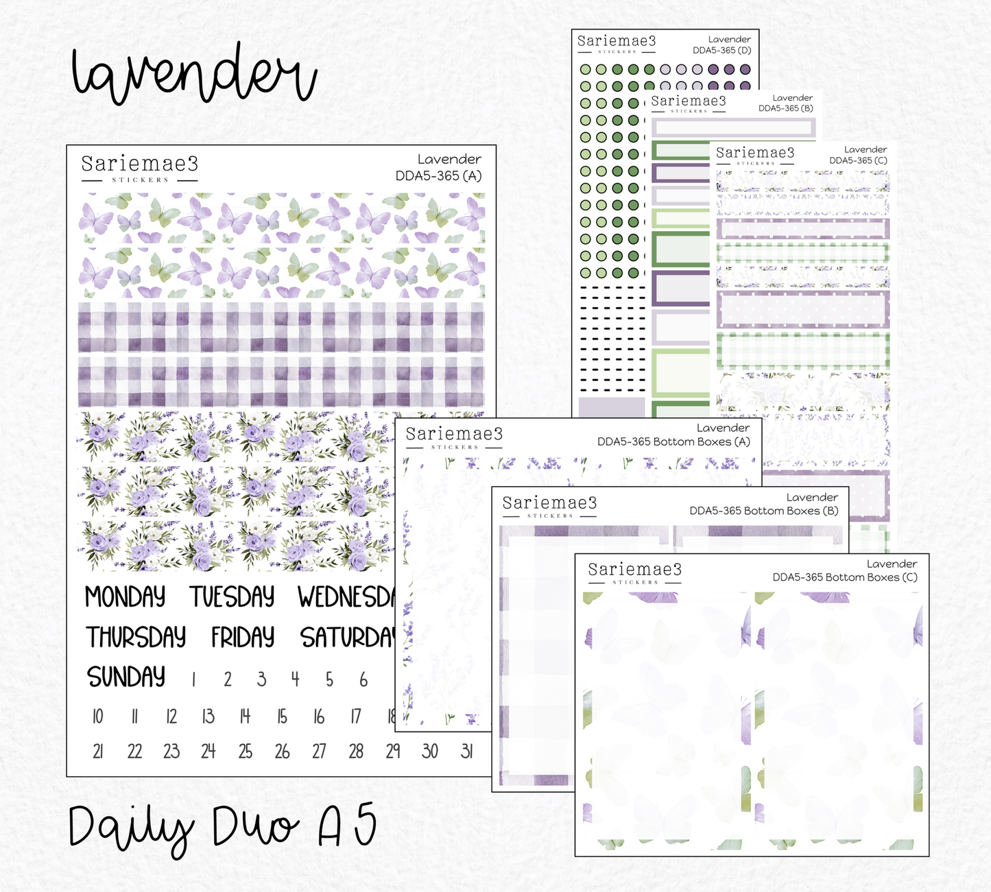 Daily Duo Kit (A5), Lavender, DDA5-365