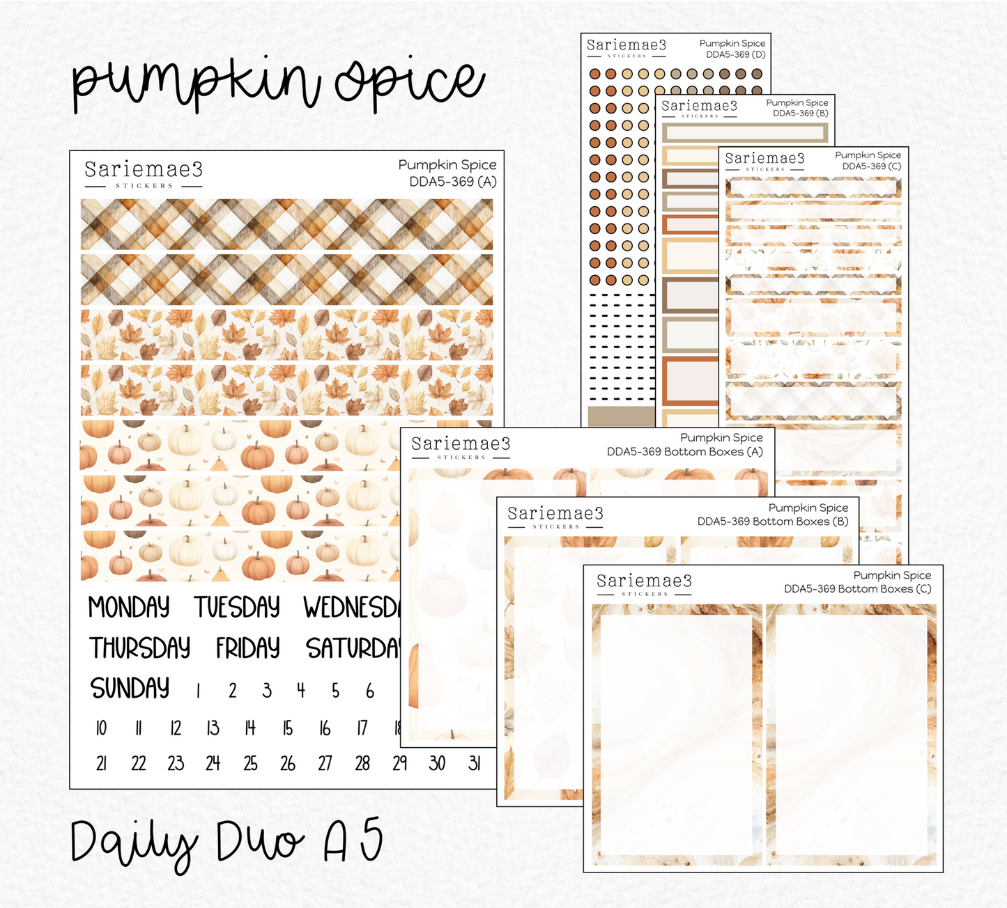 Daily Duo Kit (A5), Pumpkin Spice, DDA5-369