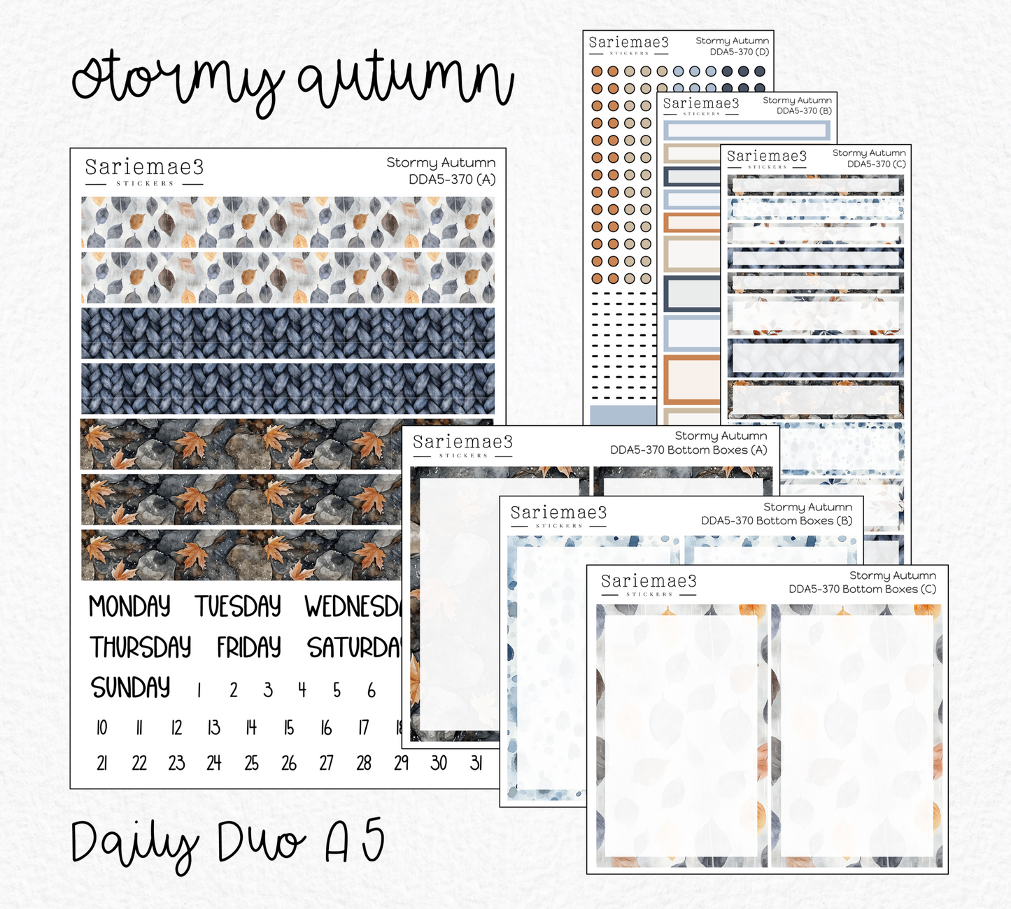 Daily Duo Kit (A5), Stormy Autumn, DDA5-370