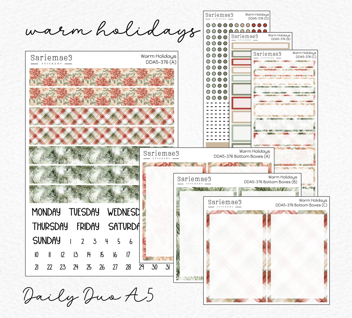 Daily Duo Kit (A5), Warm Holidays, DDA5-376