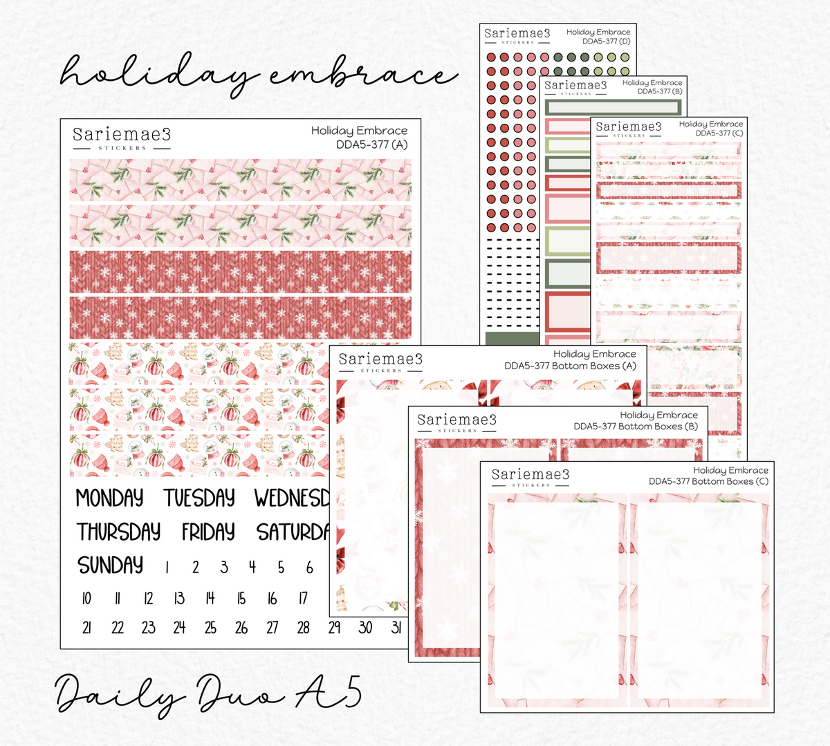 Daily Duo Kit (A5), Holiday Embrace, DDA5-377