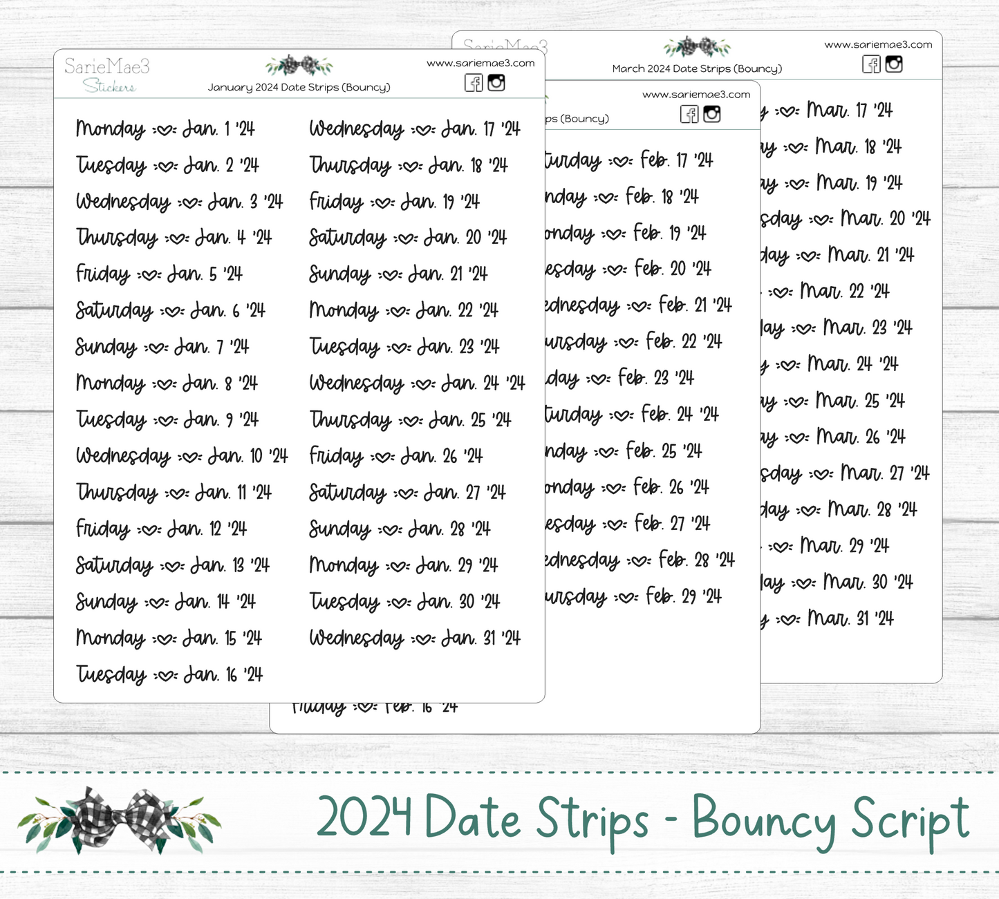 2024 Date Strips (Bouncy)