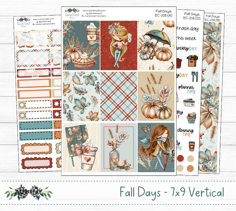 Vertical Weekly Kit, Fall Days, V-216