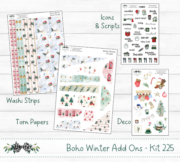 Vertical Weekly Kit, Boho Winter, V-225