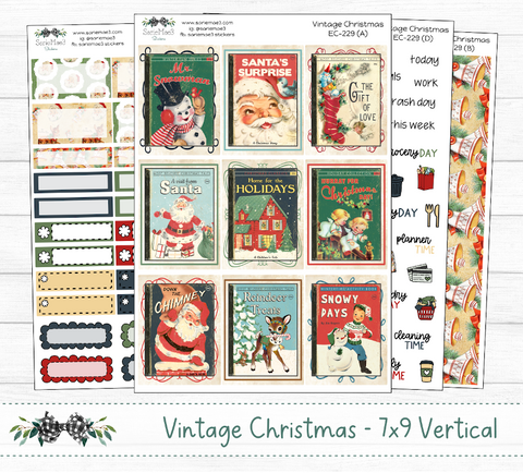 Vertical Weekly Kit, Vintage Christmas, V-229