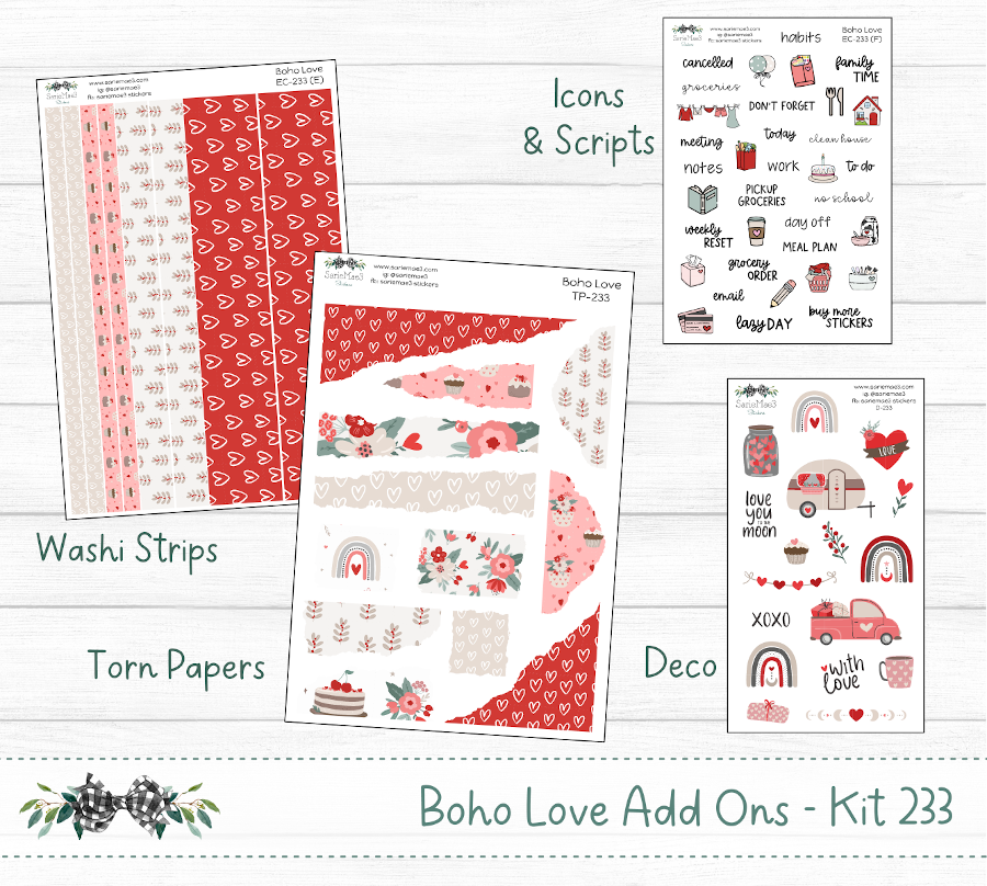 HAPPY PLANNER Weekly Kit, Boho Love, HP-233