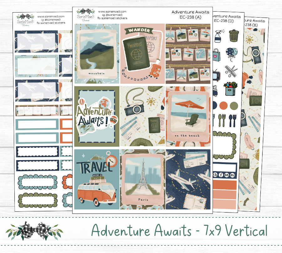 Vertical Weekly Kit, Adventure Awaits, V-238
