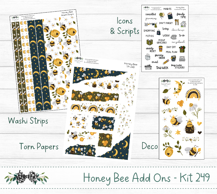 Vertical Weekly Kit, Honey Bee, V-249