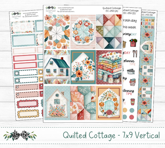 Vertical Weekly Kit, Quilted Cottage, V-250