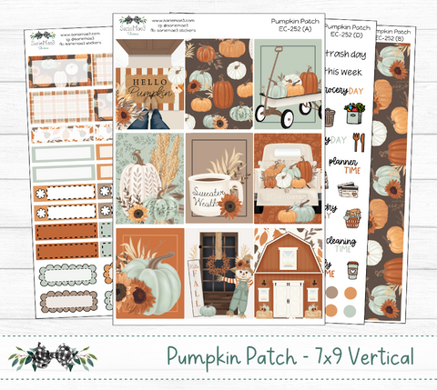 Vertical Weekly Kit, Pumpkin Patch, V-252