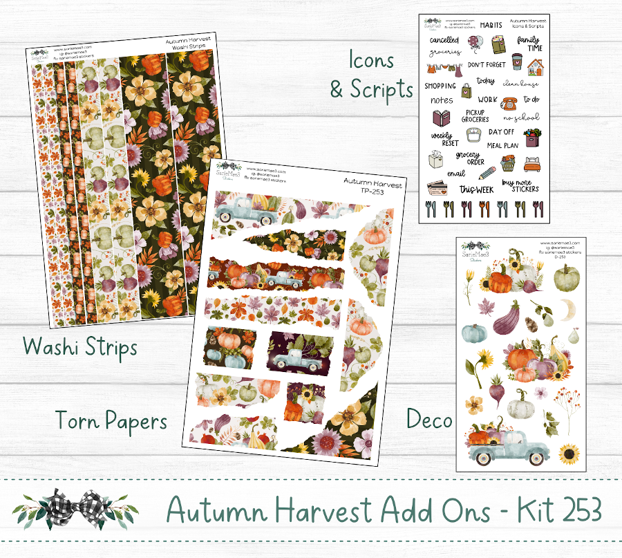 Vertical Weekly Kit, Autumn Harvest, V-253
