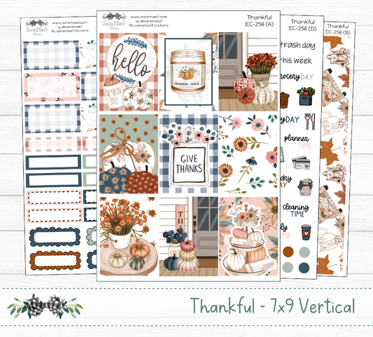 Vertical Weekly Kit, Thankful, V-256
