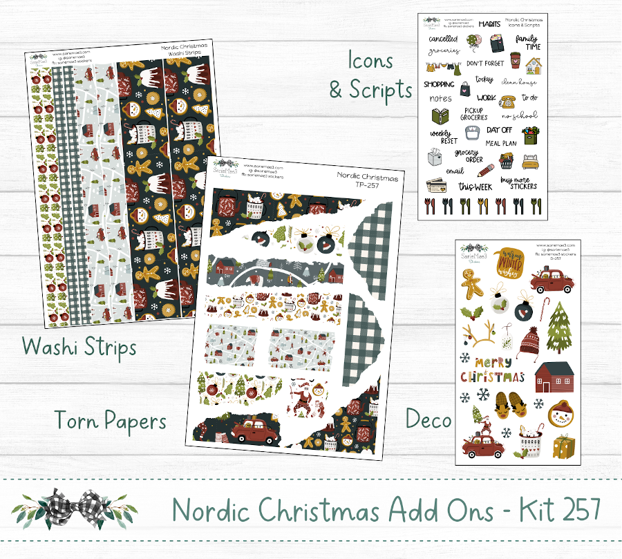 Vertical Weekly Kit, Nordic Christmas, V-257