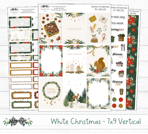 Vertical Weekly Kit, White Christmas, V-262