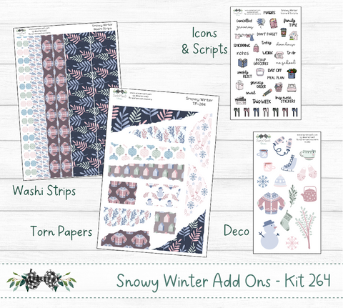 Weekly Kit Add Ons, Snowy Winter, Kit 264
