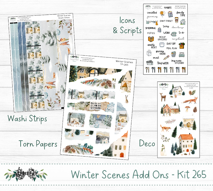 Vertical Weekly Kit, Winter Scenes, V-265