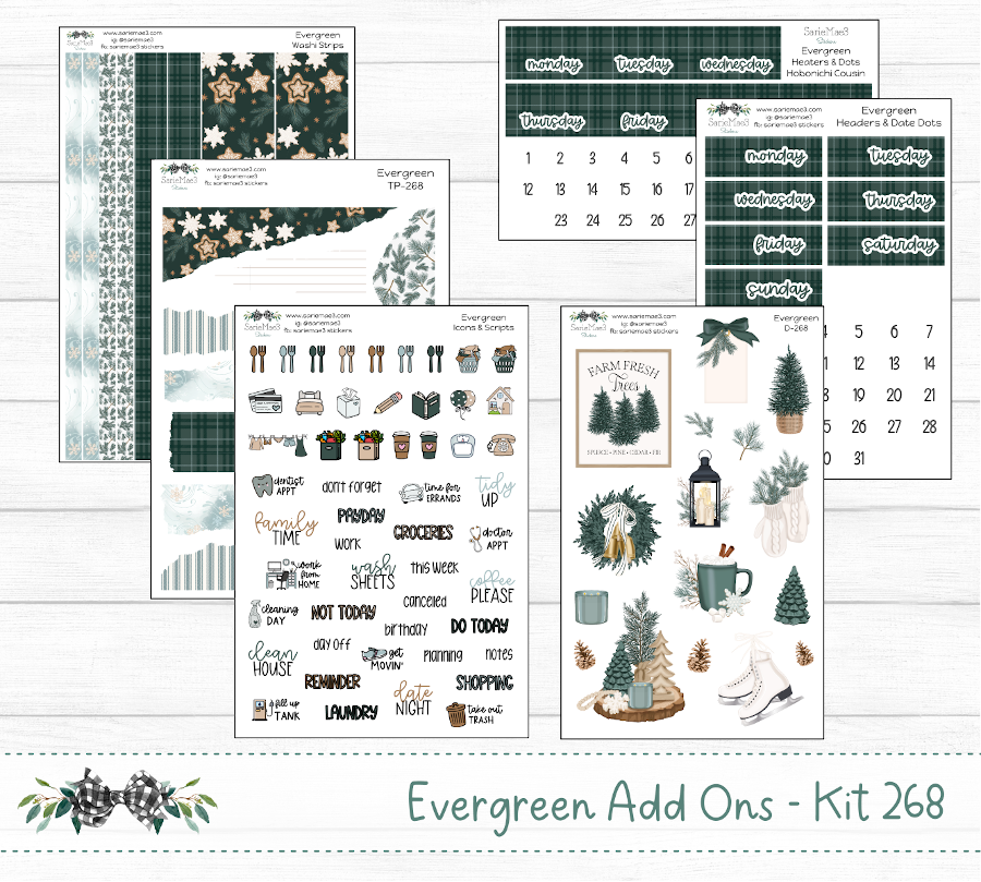 Vertical Weekly Kit, Evergreen, V-268