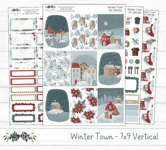 Vertical Weekly Kit, Winter Town, V-269