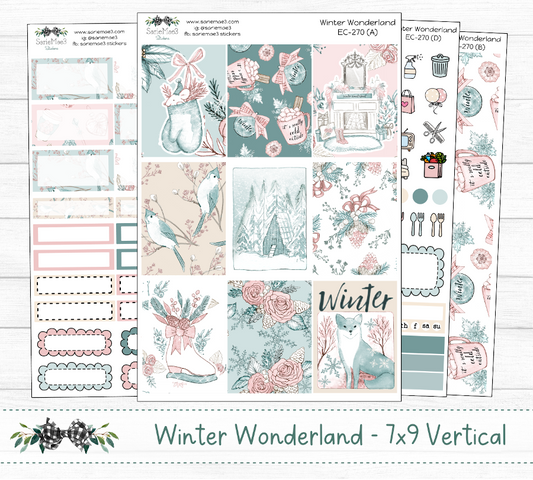 Vertical Weekly Kit, Winter Wonderland, V-270