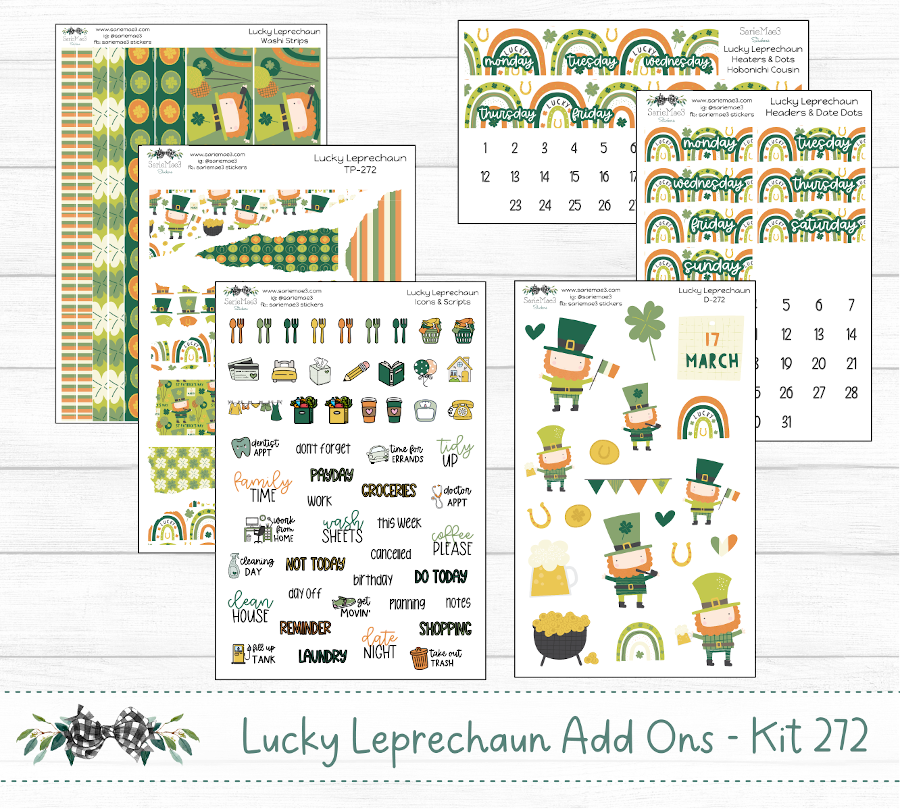 Vertical Weekly Kit, Lucky Leprechaun, V-272