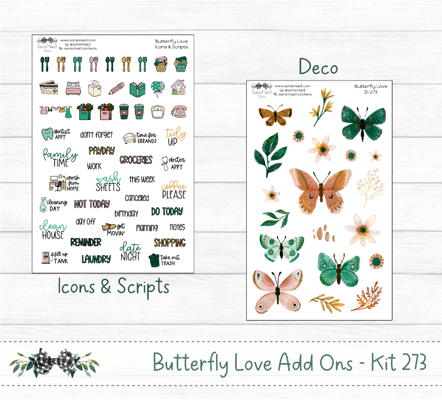 Weekly Kit Add Ons, Butterfly Love, Kit 273