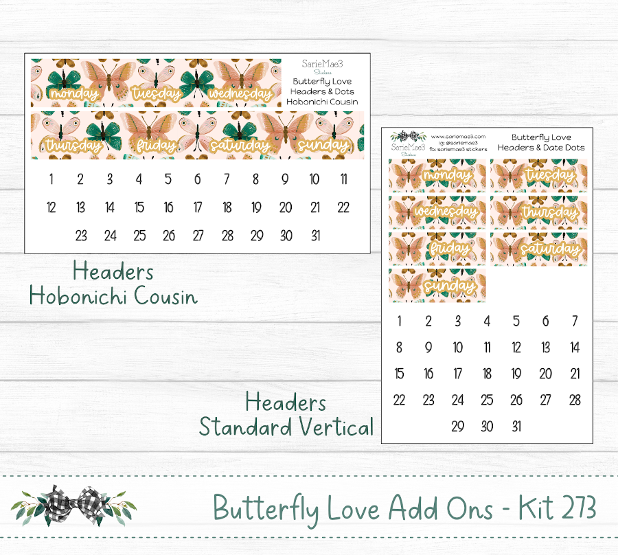 Weekly Kit Add Ons, Butterfly Love, Kit 273