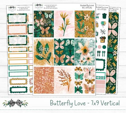 Vertical Weekly Kit, Butterfly Love, V-273
