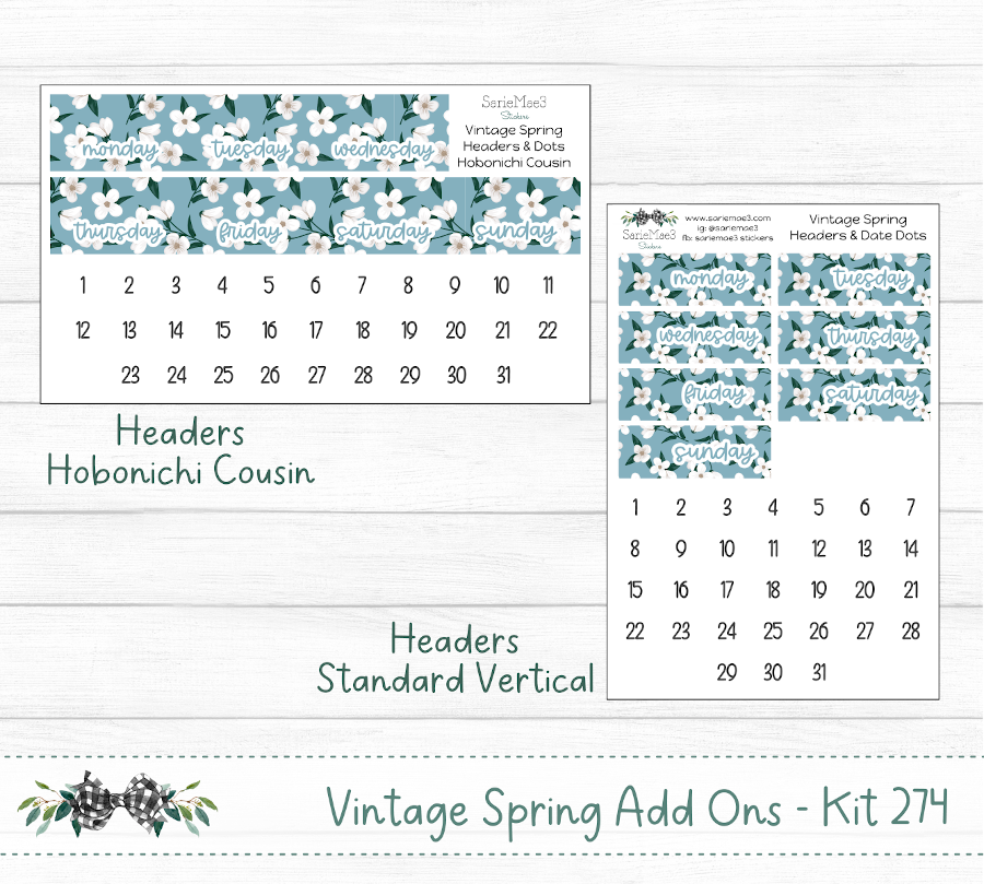 Weekly Kit Add Ons, Vintage Spring, Kit 274