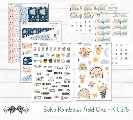 Weekly Kit Add Ons, Boho Rainbows, Kit 275