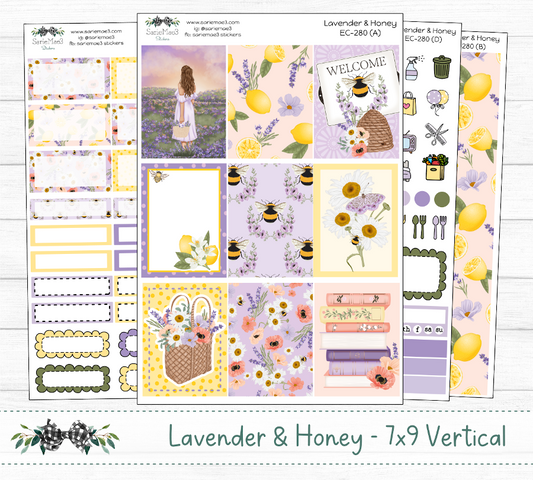 Vertical Weekly Kit, Lavender & Honey, V-280