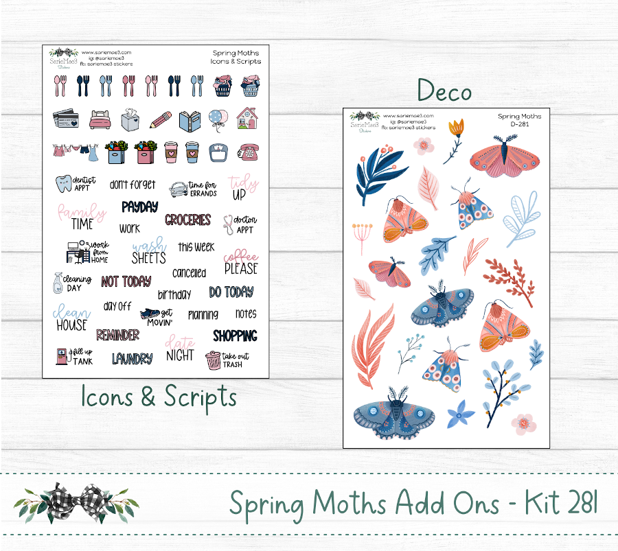 Weekly Kit Add Ons, Spring Moths, Kit 281