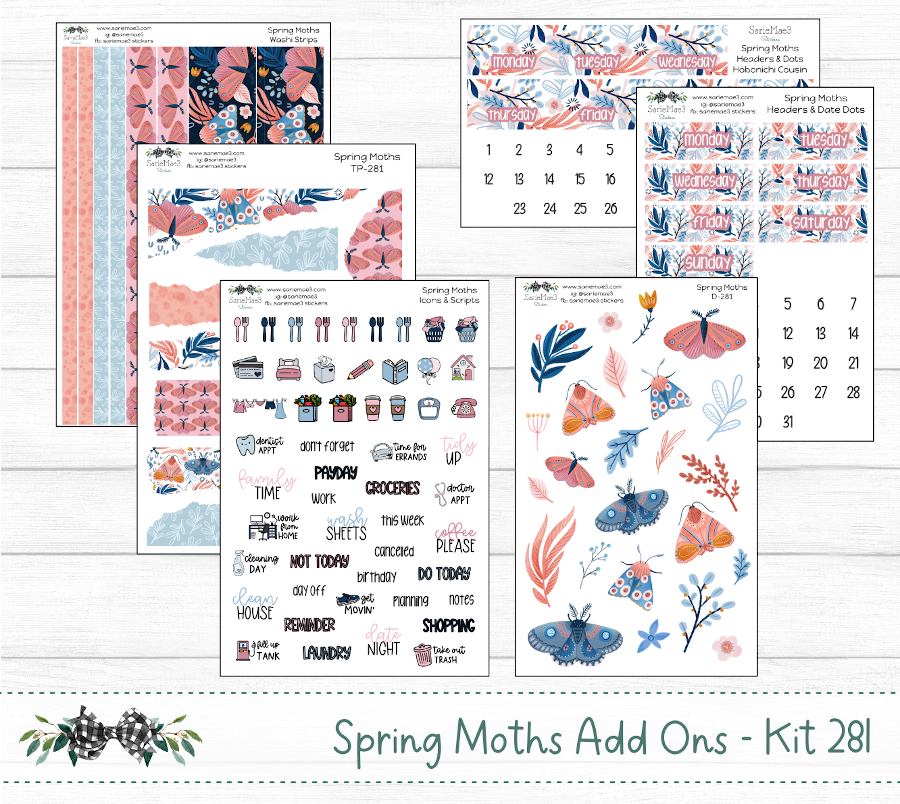 Journaling Kit, Spring Moths, J-281