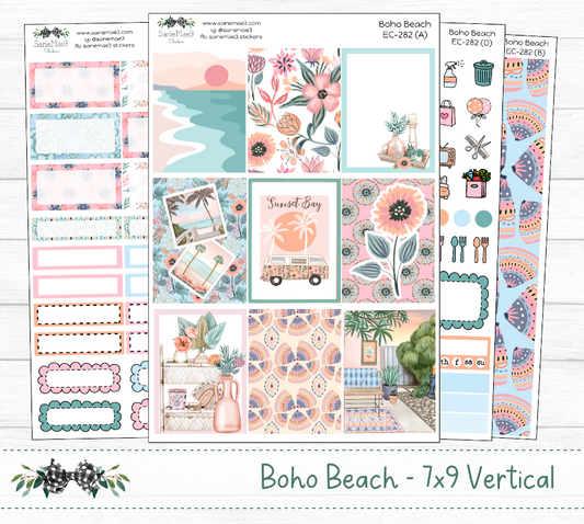 Vertical Weekly Kit, Boho Beach, V-282