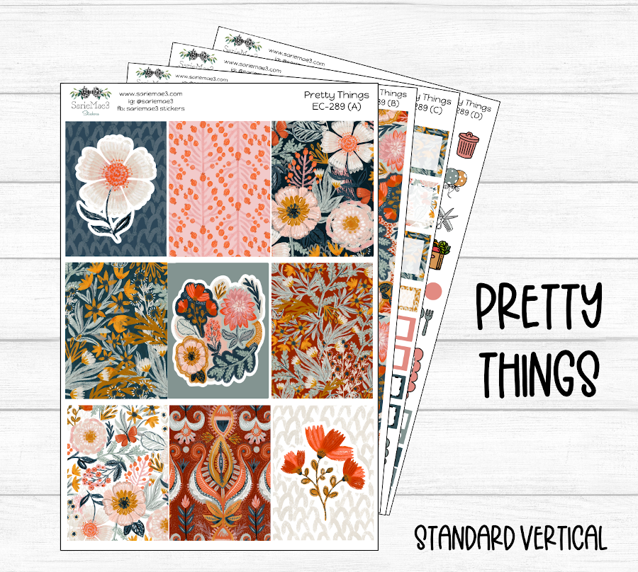 Vertical Weekly Kit, Pretty Things, V-289