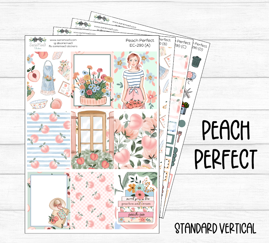 Vertical Weekly Kit, Peach Perfect, V-290