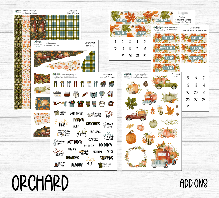 Vertical Weekly Kit, Orchard, V-301