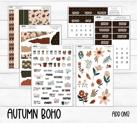 Weekly Kit Add Ons, Autumn Boho, Kit 303