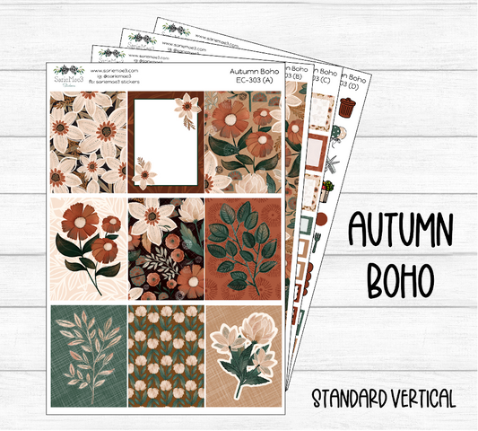 Vertical Weekly Kit, Autumn Boho, V-303