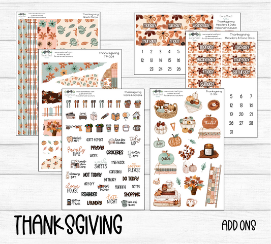 Weekly Kit Add Ons, Thanksgiving, Kit 304