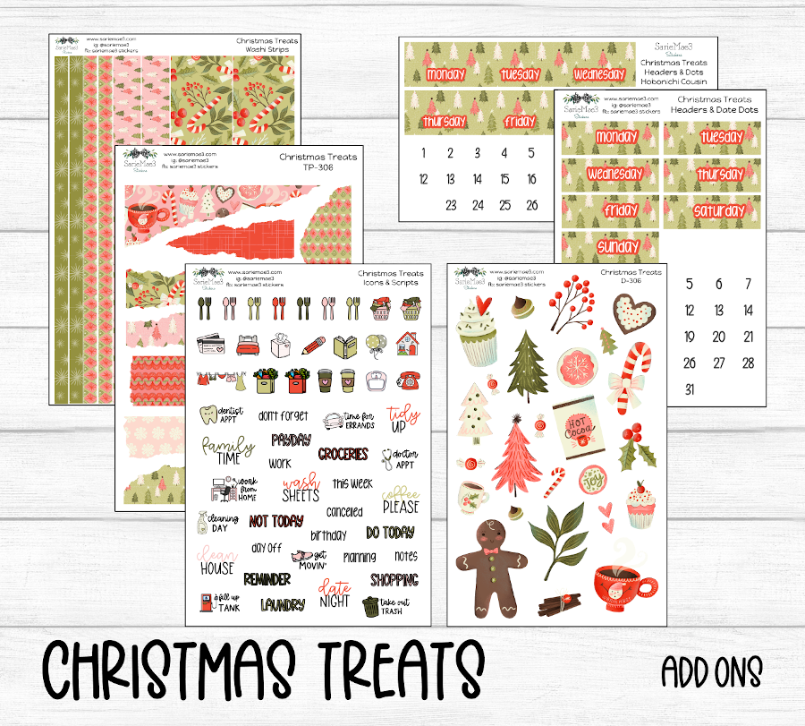 Vertical Weekly Kit, Christmas Treats, V-306