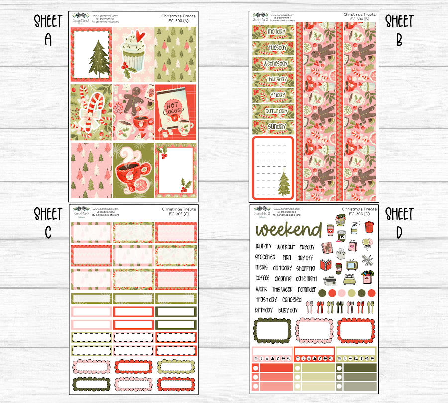 Vertical Weekly Kit, Christmas Treats, V-306