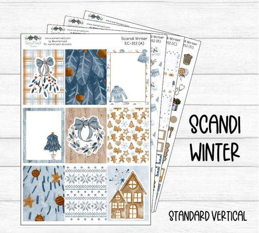 Vertical Weekly Kit, Scandi Winter, V-312