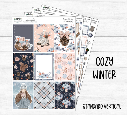 Vertical Weekly Kit, Cozy Winter, V-313