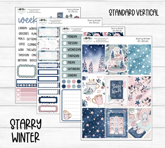 Vertical Weekly Kit, Starry Winter, V-315