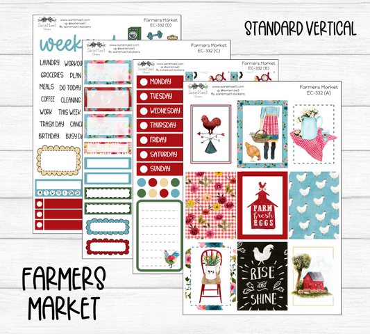 Vertical Weekly Kit, Farmers Market, V-332